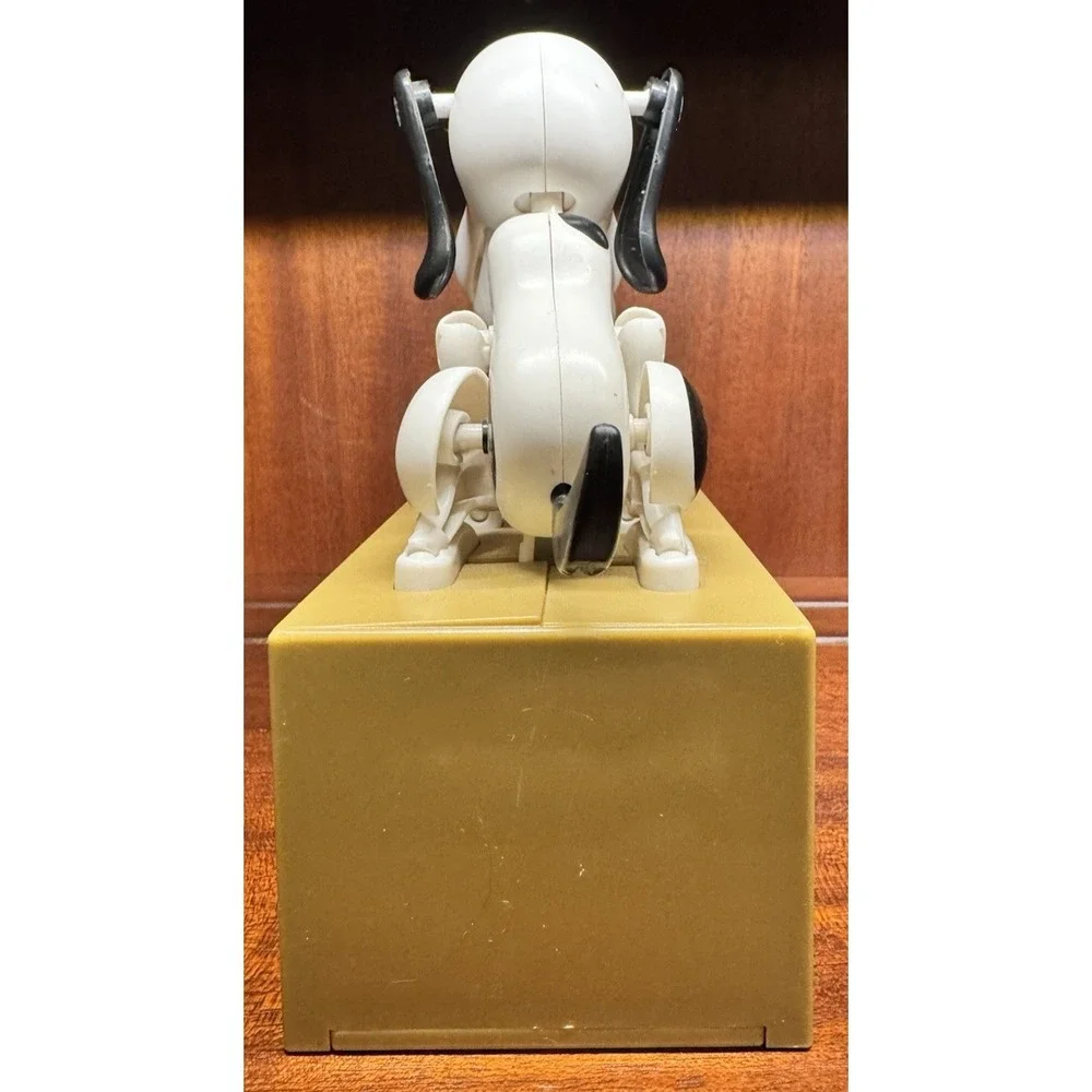 Hungry Dog Coin Bank Novelty Mechanical Penny Bank Licking‎ Bowl 